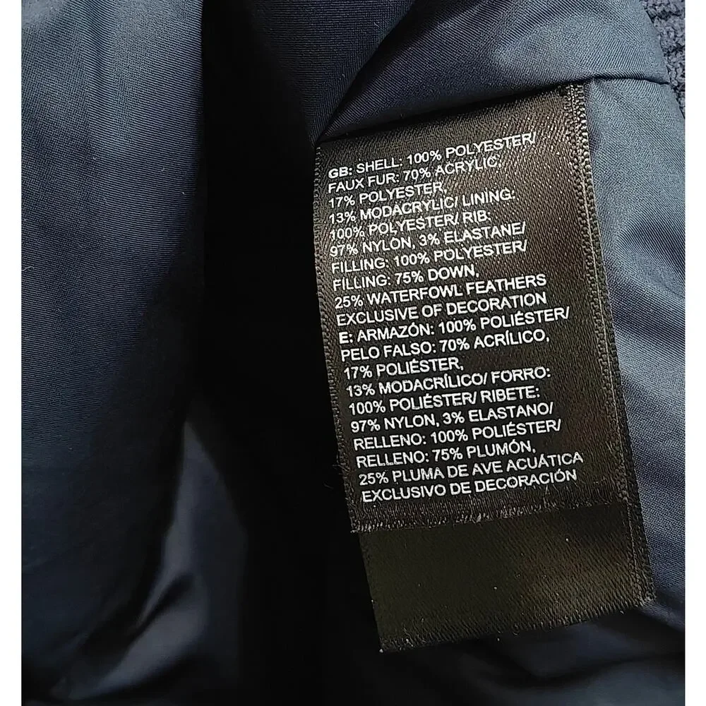 The North Face Mens Blue Black 550 Down/DryVent Gotham Jacket Small